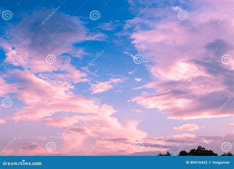 Colorful Clouds On Sunset Sky Nature Background Stock Image Image Of