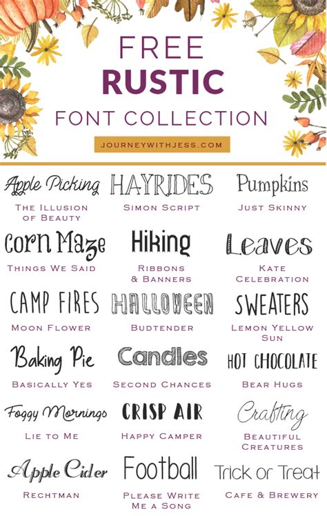 Free Font Collection Rustic Fonts Artofit