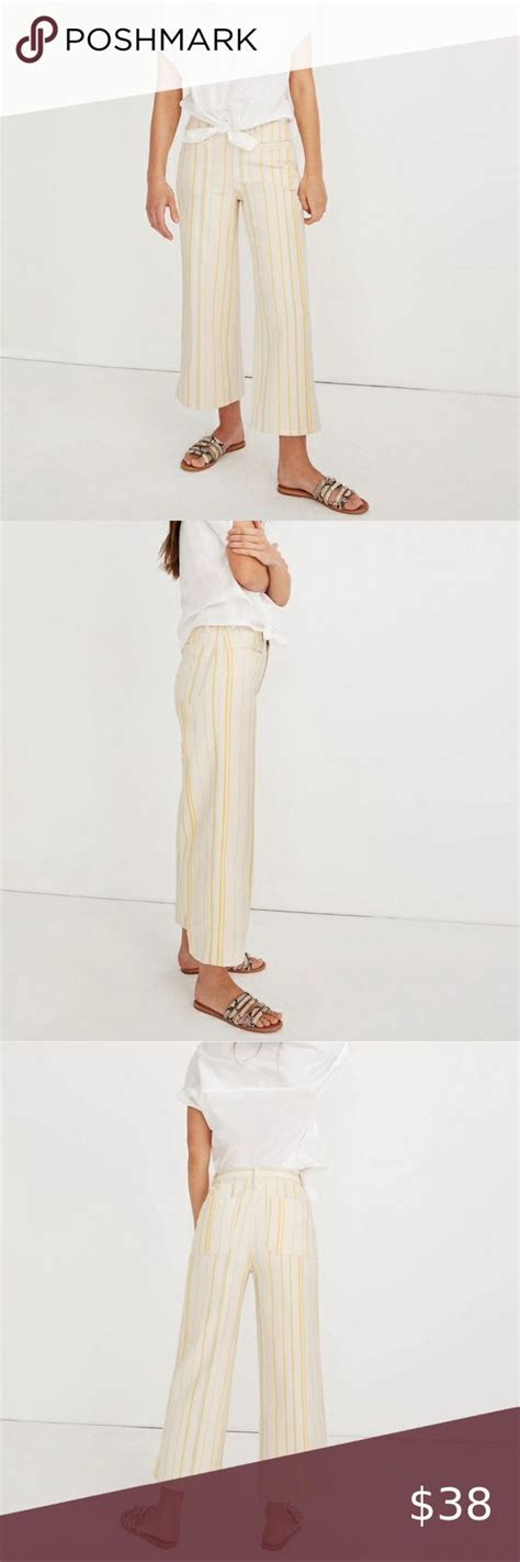 Madewell Emmett Crop Wide Leg Pants Honeysuckle