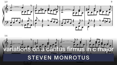 Variations On A Cantus Firmus In C Major For Organ Op Steven