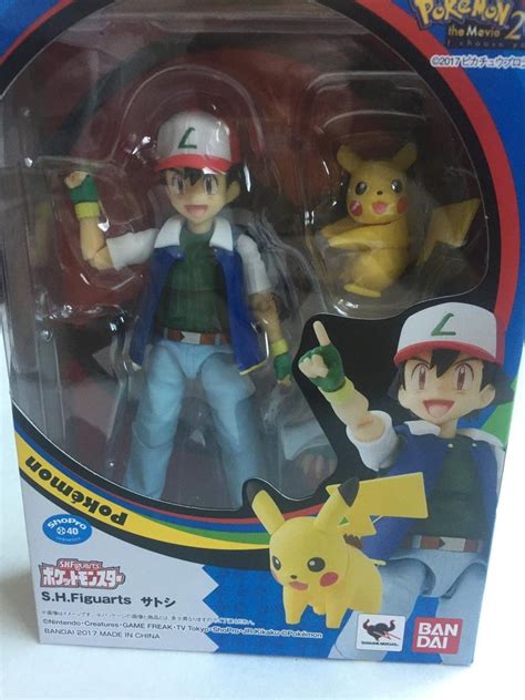 Us In Stock S H Figuarts Ash Ketchum Pikachu Pokemon Bandai