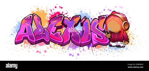 The Name Alex In Graffiti Letters