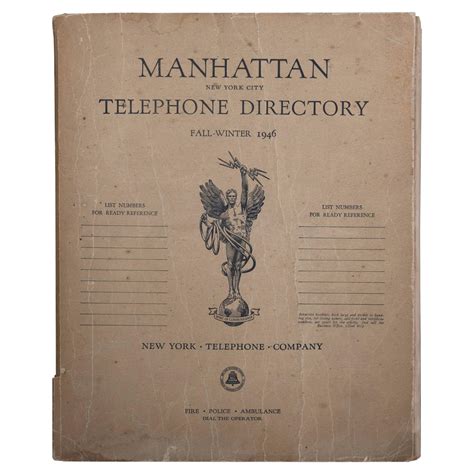 1946 Manhattan Telephone Directory At 1stDibs Manhattan Phone Book 1960