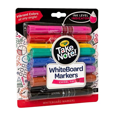 Crayola Whiteboard Markers, bright assorted colours. non-toxic, dry ...