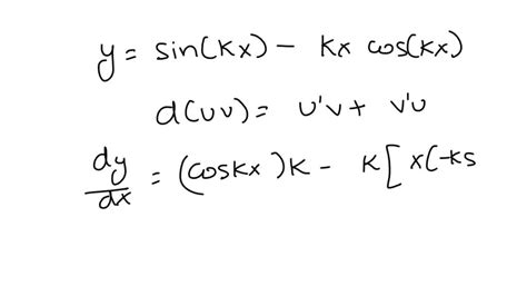 Solved Let J Sin Kx Kx Cos Kx Where K Is A Constant Show That Dy Kx Sin Kx Dx