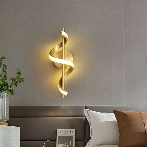 Modern Led Wandleuchte Innen Wandlampe Golden Spiral Wandbeleuchtung