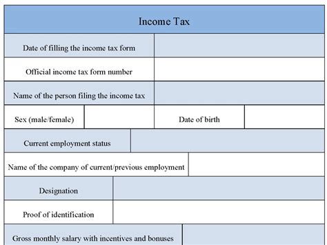 Income Tax Form Editable Pdf Forms