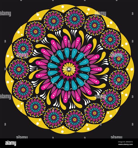 Beautiful colorful vector mandala creative graphic design Stock Vector ...
