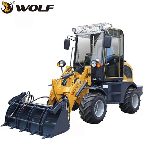 Ce Approved Wolf Wl80 Zl08 Mini Wheel Loader With Pallet Fork Mini