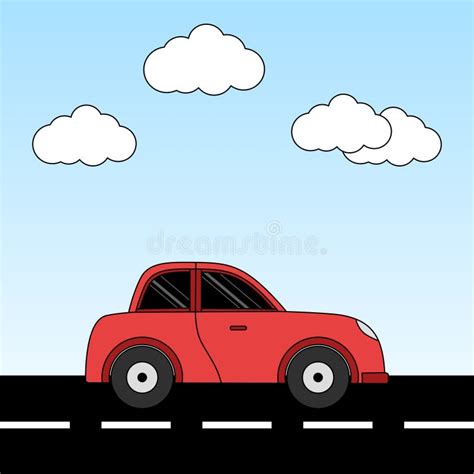 Funny Red Colored Cartoon Car Stock Illustrations 112 Funny Red