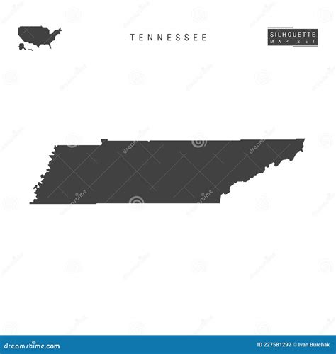 Tennessee Us State Vector Map Isolated On White Background High