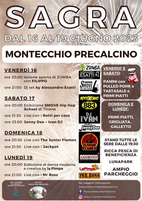 Sagra Di Montecchio Pro Loco Montecchio Precalcino