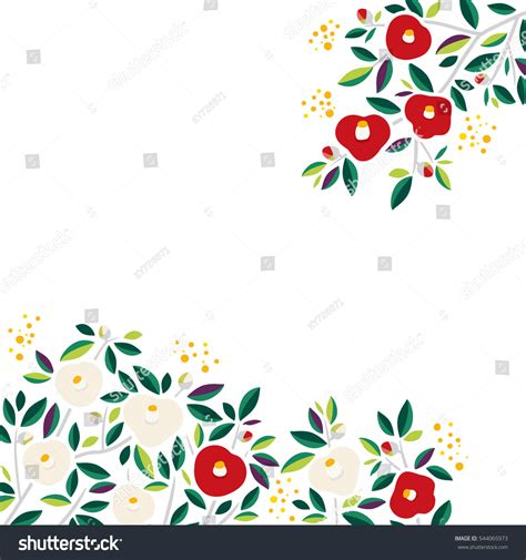 Camellia Background Illustration Stock Vector Royalty Free 544065973