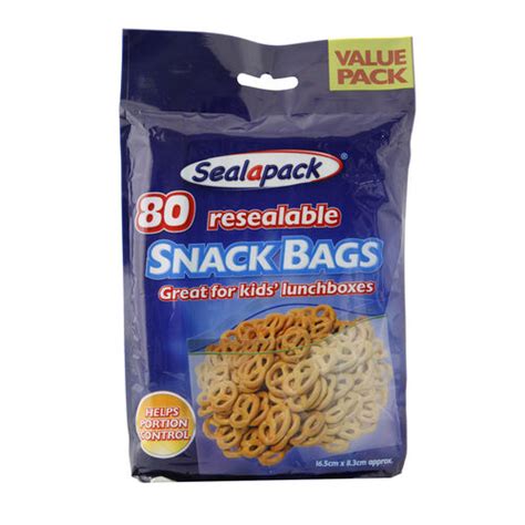 Sealapack Resealable Snack Bags 80 Pack Home Store More