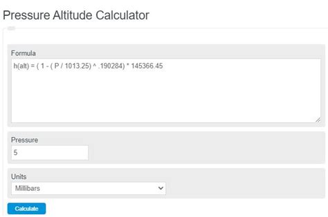 Pressure Altitude Calculator - Calculator Academy