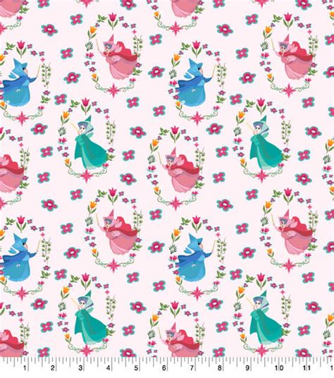 Disney Sleeping Beauty Fairies Fabric Flora Fauna Etsy