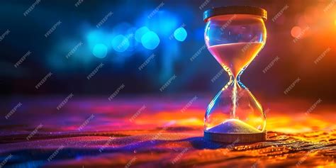 Premium Photo Time Flows Unidirectionally Through Past Present Future Like Sand In Hourglass