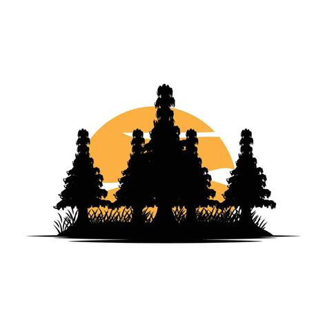 bosque logo, selva aventuras sencillo diseño vector, ilustración modelo ...