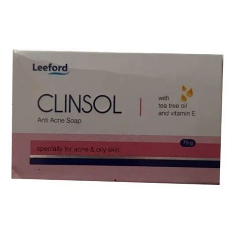 Glycerine Leeford Clinsol Anti Acne Soap Packaging Size 75g