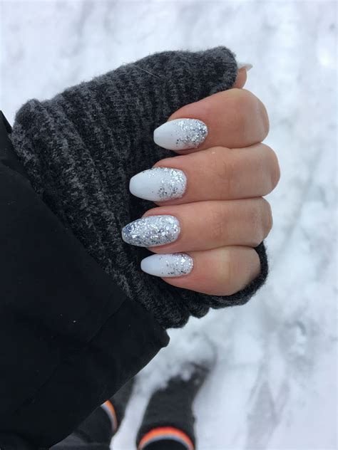 New Christmas Nails White And Sparkly ️ Holiday Nails Xmas Nails