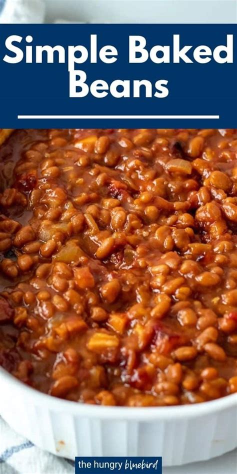 Easy Baked Beans with Bacon and Brown Sugar - The Hungry Bluebird