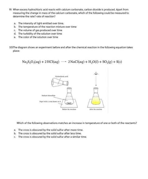 Answered 9 When Excess Hydrochloric Acid Reacts Bartleby