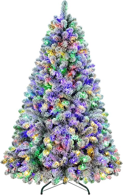 Prelit Árbol de Navidad colorido de 6 pies árboles de Navidad de