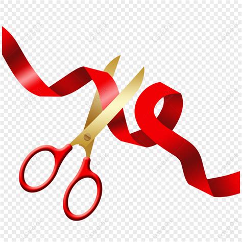 Opening Ribbon Cutting Ribbonred Ribbonceremonyfine Png Transparent