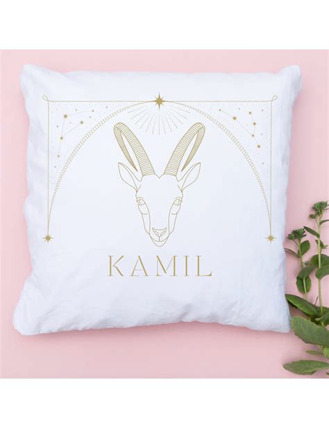 Prezent Dla Kozioro Ca Personalizowana Poduszka Dla Znaku Zodiaku