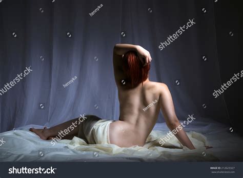 Back View Naked Woman Sitting Bed Stock Photo Shutterstock