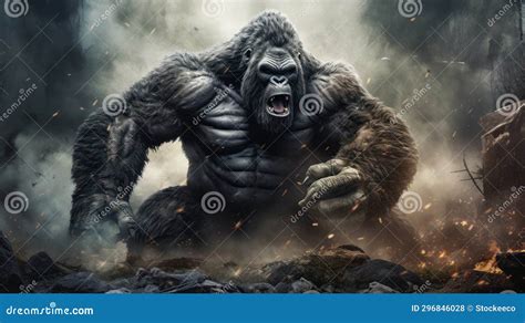 Battaglia Epica Gorilla Gigante Contro Sfondo Desktop Di Hulu