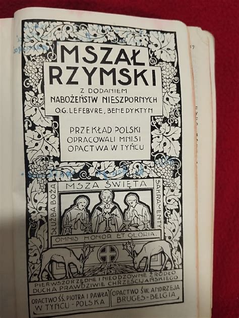 Mszał Rzymski stary dedykacja ks Czepułkowski Nowy Targ Licytacja