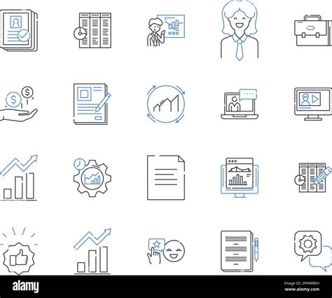 Capital Deployment Line Icons Collection Investment Allocation