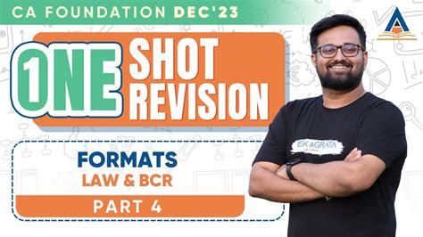 CA Foundation Dec 23 Law BCR One Shot Revision Formats Part 4