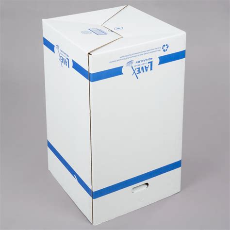 Lavex 40 Gallon White Square Corrugated Cardboard Trash And Recycling