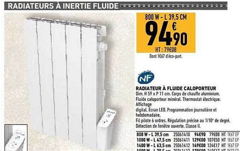 Promo Radiateur Fluide Caloporteur Chez Brico Cash