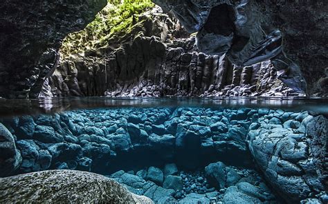 HD wallpaper: caves, clear, crystal, jungle, pool, underwater ...