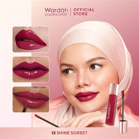 Wardah Glasting Liquid Lip Hi Pigmented Glass Color Lightweight Non