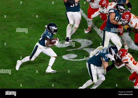 Philadelphia Eagles Running Back Miles Sanders 26 Carries The Ball