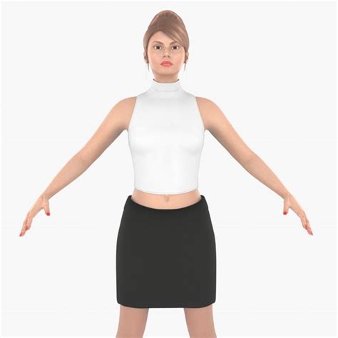 Modelo 3d Erotic Pretty Casual Female Nude Rigged With Clothes TurboSquid 1982578