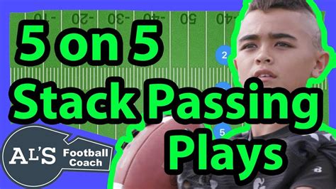 Stack 5 On 5 Flag Football Passing Plays Youtube