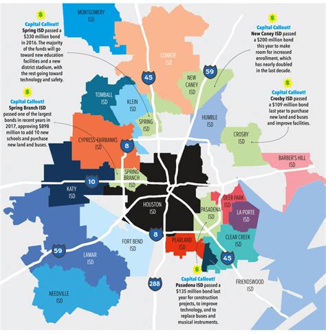 Greater Houston Area County Map