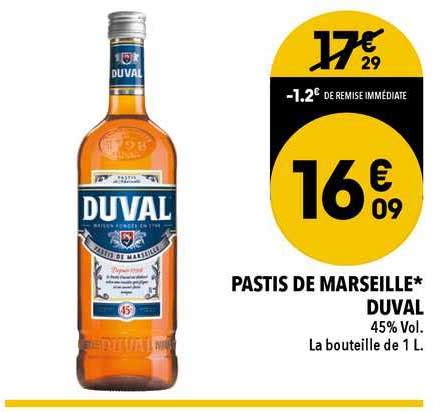 Promo Pastis De Marseille Duval Chez Supeco Icatalogue Fr