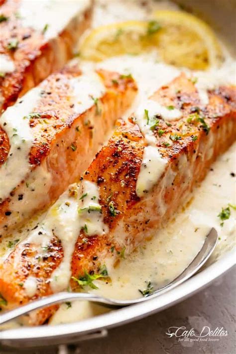 Creamy Garlic Butter Salmon Cafe Delites