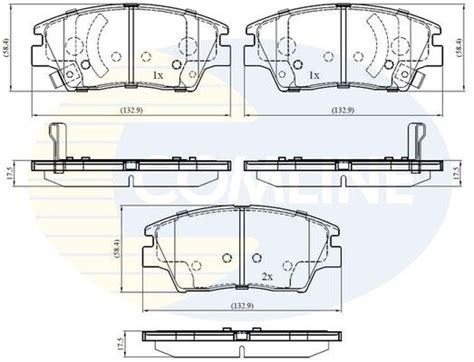 Comline Front Brake Pads Set Fits Ssangyong Tivoli XLV 1 2 1 5 1 6 D EBay