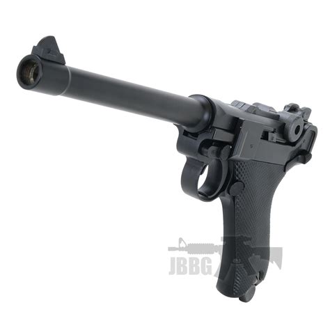 We Europe P08 Luger Gas Blowback Airsoft Pistol 6 Inch Just Bb Guns