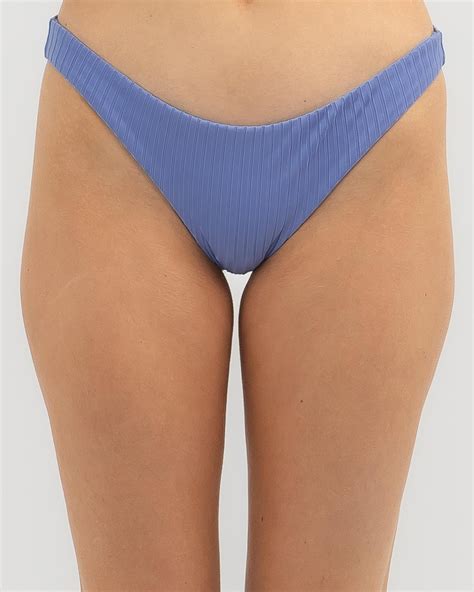 Shop Rip Curl Premium Surf Cheeky Bikini Bottom In Mid Blue Fast Shipping Easy Returns