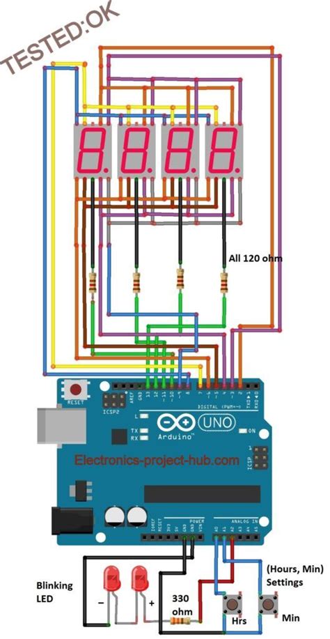 Arduino 7 Segment Display Clock With And Without RTC DIY Electronics