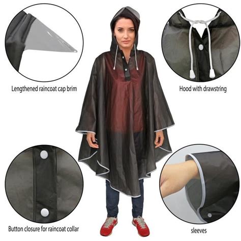 Poncho De Pluie Imperm Able Multifonctionnel En Poncho Pluie