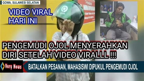 Video Viral Ojol Memukul Mahasiswi Karena Batalkan Pesanan Ojol